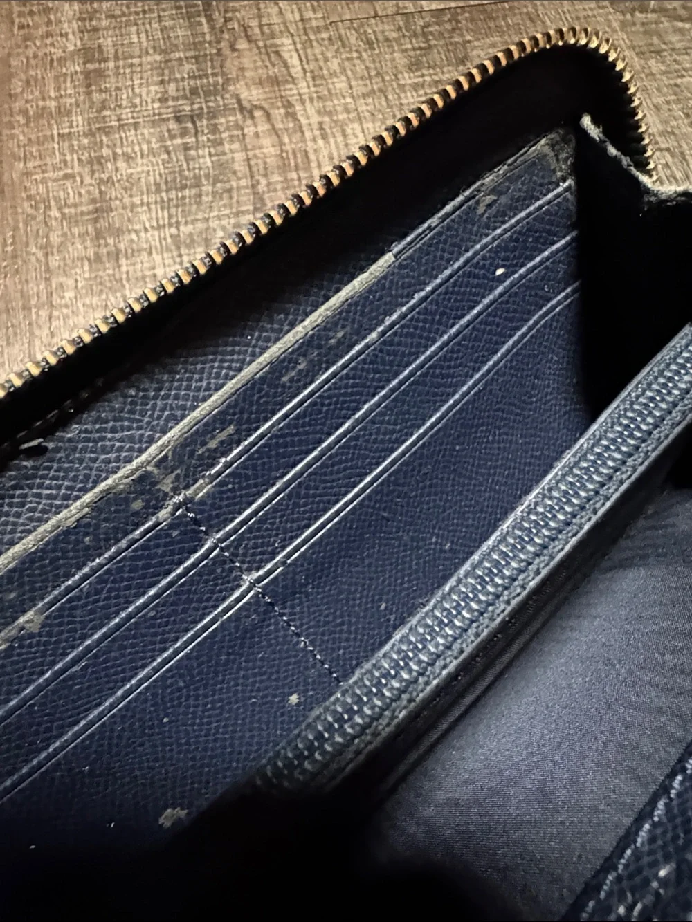 Coach Quilted Denim and Navy Zip Wallet